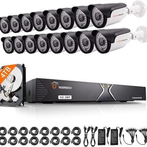 TIGERSECU 1080P 16-Channel 16-Camera DVR Security Bundle with 4TB HDD