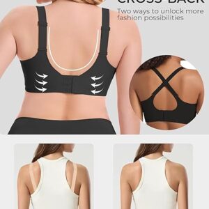 Gailife Scalloped Lift Bras Women Soft Jelly Push Up Wireless Bra Supportive V Neck No Underwire Seamless Tshirt Bralettes