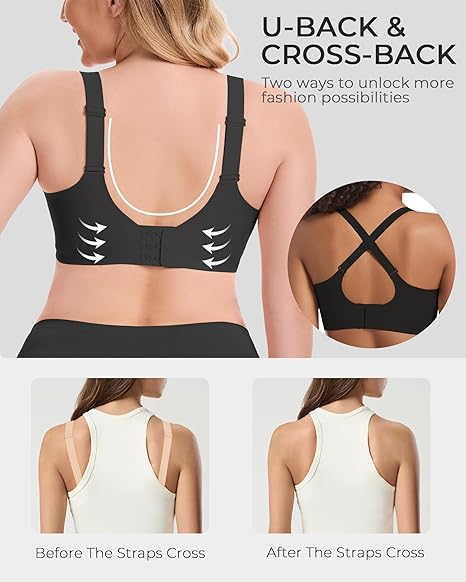 Gailife Scalloped Lift Bras Women Soft Jelly Push Up Wireless Bra Supportive V Neck No Underwire Seamless Tshirt Bralettes - Image 3