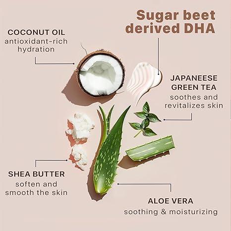 Beauty by Earth Self Tanner - USA Made with Natural & Organic Ingredients, Moisturizing Self Tanning Lotion with Aloe Vera & Coconut for a Natural Glow, Streak-Free Fake Tan, Medium to Dark - Image 2