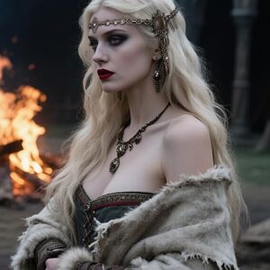 Joukavor Gypsy Headpiece Women Viking Head Chain Jewelry for Halloween Cosplay