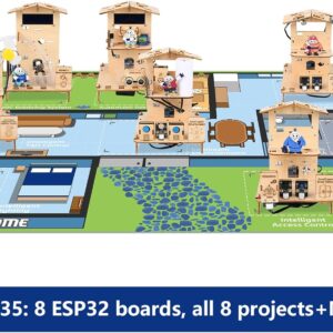 ACEBOTT 8-Piece Set ESP32 STEM Smart Home Education Kit Compatible with Arduino, STEM Robotics Science Kits for Kids Age 12+, Engineering Projects STEAM Activities Gifts 12+ Year Old Boys Crafts