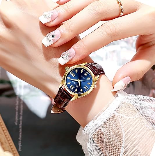 BESTKANG Vintage Women Watches Roman Numerals Dress Watch Waterproof Watches Leather Watch for Women Quartz Wrist Watch