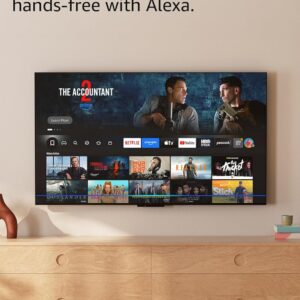 Amazon Fire TV 65" Omni QLED Series (newest model), 4K Ultra HD smart TV, HDR10+, Dolby Vision, Dolby Audio, quad-core processor, hands-free with Alexa
