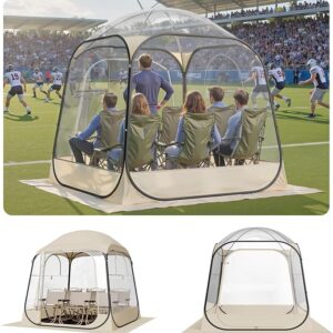 VEVOR Pop up Sports Tent, 8 Sizes Optional Clear Bubble Tent for 1-6 Person, Waterproof Outdoor Pod with Floor Mat & Top Cover, Garden Igloo Dome Tents Camping Shelter for Sports Watching