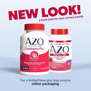 AZO Cranberry Pro, Cranberry Pills for Women & Men, 600mg Pacran, Made with Concentrated Whole Fruit Cranberry Powder to Help Cleanse and Protect The Urinary Tract*, Sugar Free, Non-GMO, 100 Softgels
