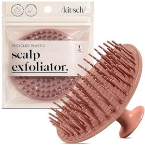 Kitsch Scalp Massager for Hair Care - Scalp Scrubber, Shampoo Brush & Exfoliator for Scalps- Hair Scrubber for Relaxing Bath - Terracotta