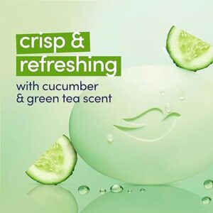 Dove Beauty Bar Soap Cool Moisture Cucumber & Green Tea Scent, 8 Bars for Refreshed Skin, Leaves Skin Refreshed 3.75 oz