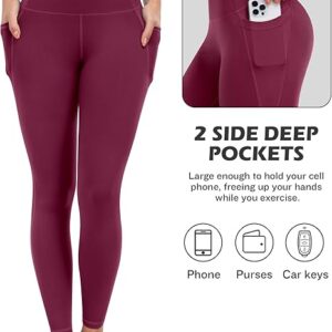 ATHVOTAR Leggings with Pockets for Women, 7 Packs High Waisted Workout Tummy Control Yoga Pants