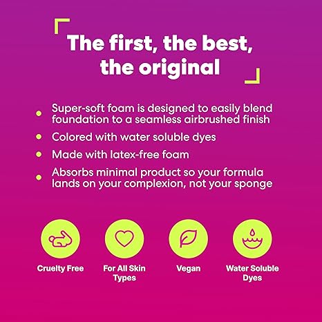 Beautyblender® | Original Pink Beauty Blender Makeup Sponge, Super-Soft Foam Easily Blends Foundations, Powders & Creams, Made in USA, Reusable, Washable, Streak Free Application, Vegan, Cruelty Free - Image 2