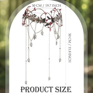 MOSTORY Medieval Elf Headpiece for Women - Viking Fairy Crown with Tassel for Renaissance Renfaire Accessories Cosplay