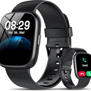 Smart Watch with Alexa Built-in, 1.83" HD Touchscreen Fitness Tracker with Bluetooth Calling, Fitness Watch with Heart Rate/Sleep Monitor, 120+ Sports Modes, IP68 Waterproof Smartwatch for Android iOS