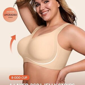 Bras for Women Supportive Wireless Push Up Bra Full Coverage No Underwire Seamless Plus Size for Older Women