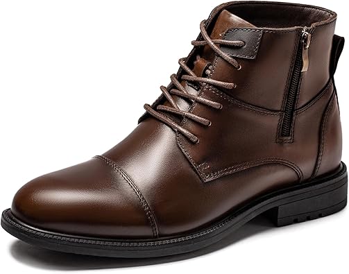 Holy dove Men's Lightweight Dress Boots Zip Ankle Chukka Casual Boot