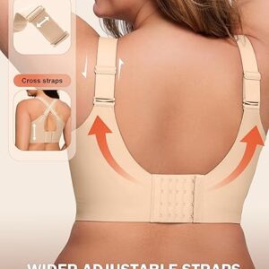 Bras for Women Supportive Wireless Push Up Bra Full Coverage No Underwire Seamless Plus Size for Older Women