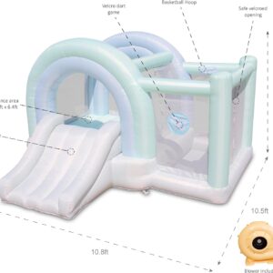 Bounceland Ultimate Daydreamer Mist Bounce House with Ball Pit, 10.8 ft L x 10.5 ft W x 6.6 ft H, UL Blower Included, Trendy Pastel Bounce House with Ball Pit and Slide, Fun for Kids