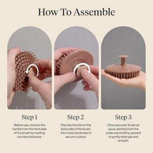 Kitsch Scalp Massager for Hair Care - Scalp Scrubber, Shampoo Brush & Exfoliator for Scalps- Hair Scrubber for Relaxing Bath - Terracotta