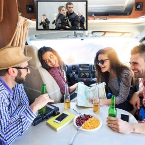 SYLVOX 27 Inch TV 12/24 Volt TV Full HD RV TV,1080P, Built-in Digital Video Disc Player and FM Radio, for Home, RV Camper and Mobile Use, Black