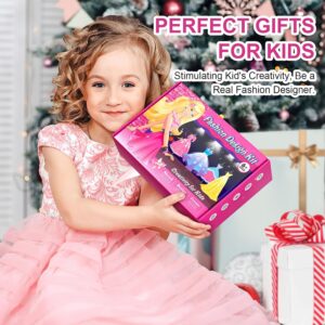 Axirata 1500+PCS Fashion Designer Kit for Girls with Fashion Sketchbook & 5 Mannequins, Creativity DIY Arts & Crafts Kit for Kids Sewing Kit for...