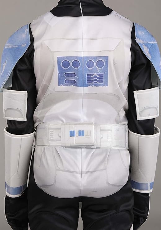 Deluxe Star Wars Clone Trooper Costume for Kid's - Jumpsuit, Armor, Hood, Gloves & Mask - Boy's Star Wars Halloween Outfit - Image 3