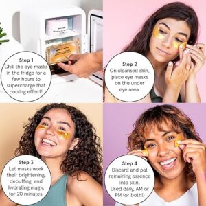 grace & stella Award Winning Under Eye Mask - Birthday Gifts for Women - Gel Eye Patches for Dark Circles, Puffy Eyes, Undereye Bags - Gifts for Mom - Travel Essentials - Vegan (24 Pairs, Gold)