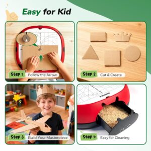 Safe Power Cardboard Cutter for Kids, STEM + STEAM Educational Toy for Boys and Girls Ages 5+, Upcycled Tool for DIY Cardboard Projects, Engineering & Creativity