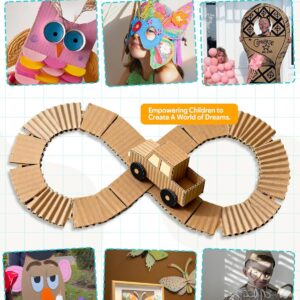 Cardboard Cutter for Kids, Safe DIY Cardboard Construction Tool Kit, Educational Craft Toy for 4+ Boys and Girls, for Creativity Projects 3D Models