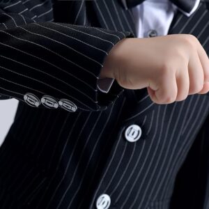 LOLANTA Boys Suit Wedding Ring Bearer Outfit Kids Suit Set, Blazer Pants Bow Tie Dress Clothes Formal Wear
