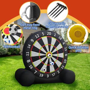 Yujia Inflatable Soccer Board Game for Kids and Adults, 10FT Inflatable Football Target Kick Board, Outdoor Inflatable Games with Air Blower & 8 Soccers, Perfect for Family Fun & Carnival Games