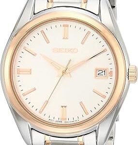 SEIKO Watch for Women - Essentials - Day/Date Calendar, and Two-Tone Stainless Steel Case, 100m Water-Resistant