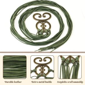 Viking Costume Women Belt with Troll Cross - Medieval Renaissance Accessory for Viking, Ren Faire Halloween Cosplay