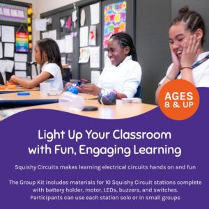 Squishy Circuits Group Kit - Explore Electrical Circuits with Play Dough - STEM Science Kits for Kids Age 8-12 - Fun and Educational for Classrooms, Camps, Libraries, Museums and More!