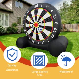 Yujia Inflatable Soccer Board Game for Kids and Adults, 10FT Inflatable Football Target Kick Board, Outdoor Inflatable Games with Air Blower & 8 Soccers, Perfect for Family Fun & Carnival Games