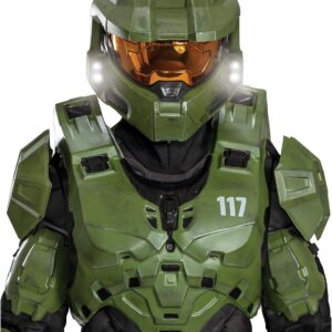 Disguise Halo Master Chief Costume for Kids, Official Halo Infinite Ultra Prestige Costume with Full Armor and Helmet, Child Size (10-12)