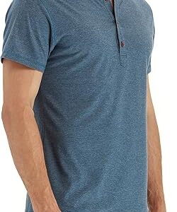 Sailwind Mens Henley Short Sleeve T-Shirt Cotton Casual Shirt