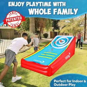 Inflatable Score Ball Game, Carnival Yard Games for Kids and Adults, Inflatable Giant Game Toys with 2 Sponge Ball, Family Arcade Games for Indoor and Outdoor