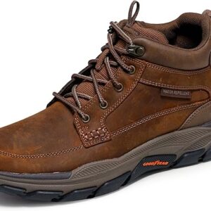 Skechers Men's USA Respected - Boswell Mid Top Leather Moc Toe Lace Up