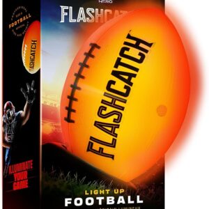 Light Up Football - Glow in the Dark Ball - NO 6 - Boys Gifts - Outdoor Sports, Birthday Gifts for Boys 8-15+ Year Old - Kids Teenage Youth Gift Ideas - Boy Toys Stuff Ages 8 9 10 11 12 13 14 15
