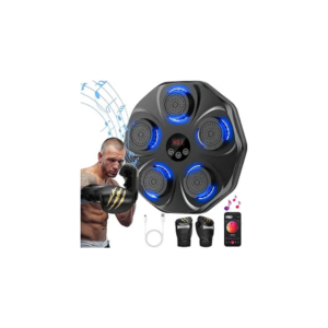 Music Boxing Machine, Interactive Punching Trainer with Boxing Gloves, Large Size Wall Mounted Electronic Boxing Target for Adult Kids, 9 Modes & 9 Speeds