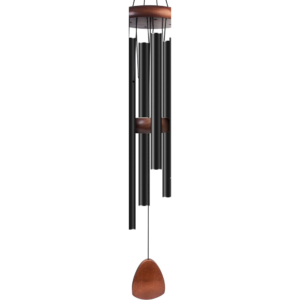 Bursvik Large Aluminium Wind Chimes 37" to Create a Zen Atmosphere Suitable for Outdoor, Garden, Patio Decoration. Classic Black Wind Chime with Wind...