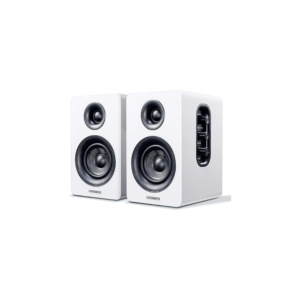 Sanyun SW208 3" Active Bluetooth 5.0 Bookshelf Speakers – 60W Carbon Fiber Speaker Unit - Built-in 24bit DAC Dynamic 3D Surround Sound 2.0 Computer PC Monitor Gaming (Pair, White)