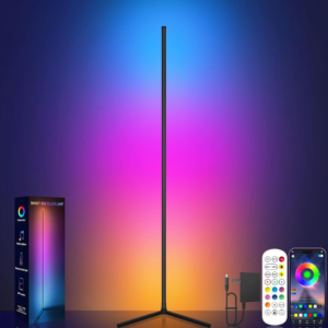 Tyute Corner Floor Lamp, RGB LED Corner Lamp with Music Sync, Smart App and Remote Control Color Changing Ambience Light, LED Lamp with 16 Million Colors...