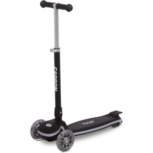 TOYZ Carbon Scooter for Kids from 3 Years Old, Three-Wheeled Scooter, Body Balance Control, Luminous Wheels, Height Adjustable Handlebar, Lightweight, Foldable