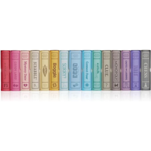 WS Game Company Collection of 15 Vintage Bookshelf Board Games Including Scrabble, Monopoly, Clue, Yahtzee, Chess, Boggle, Candy Land, Connect Four, & Sorry! - Classic Family Games for Kids & Adults
