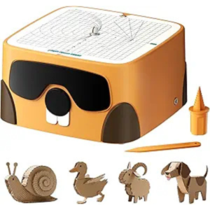 Cardboard Cutter for Kids, Safe DIY Cardboard Construction Tool Kit, Educational Craft Toy for 4+ Boys and Girls, for Creativity Projects 3D Models