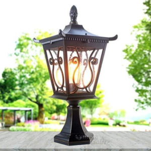 Outdoor Garden Decor Wall Post Light Villa Home Traditional E27 Door Outdoor Fence Waterproof Rest Prevention Patio Light Column Pillar Lantern