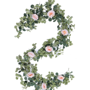 2M Artificial Flowers Plants Fake Eucalyptus Vine Garland Hanging for Wedding Home Office Party Garden Craft Art Decor (Color : White Size