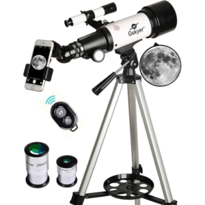 Gskyer Telescope, 70mm Aperture 400mm AZ Mount Astronomical Refracting Telescope for Kids Beginners - Travel Telescope with Carry Bag, Phone Adapter and Wireless Remote.