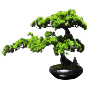 Simulation Tree/Artificial Plant 18 Inches Artificial Bonsai Tree Plastic Artificial Plant Decoration Potted Artificial House Plants for Home Office Zen...