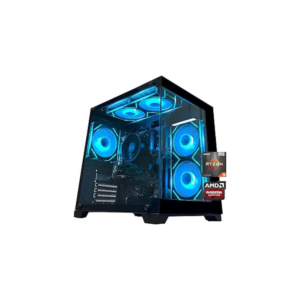 Gaming PC Desktop Computer AMD Ryzen 5 5600GT,16GB DDR4 3200MHz,1TB M.2 NVMe PCle,550W 80PLUS PSU,WiFi,Game Design Office Console,Sea View Room, Towers Prebuilt PC (Black)